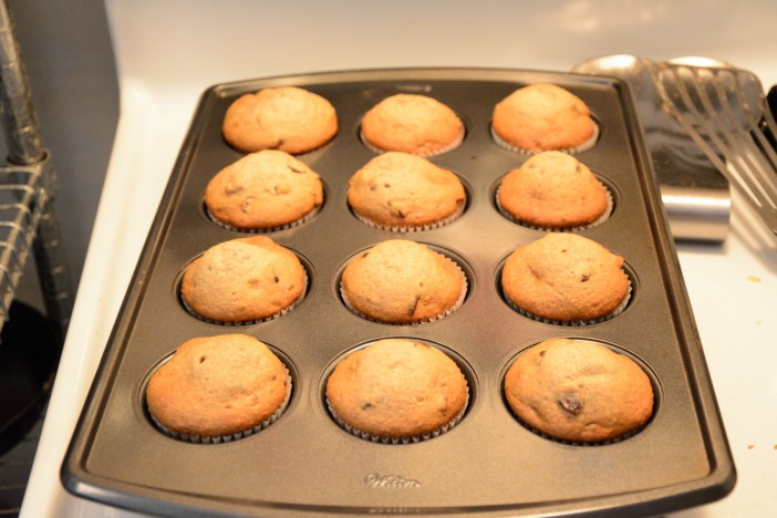 Finished Raisin Chocolate Muffins